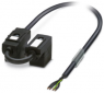 Sensor-Aktor Kabel, Ventilsteckverbinder DIN form B auf offenes Ende, 4-polig, 1.5 m, PUR/PVC, schwarz, 4 A, 1458208