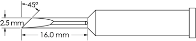 GT6-KN0025S METCAL Lötspitzen, Entlötspitzen und Heißluftdüsen