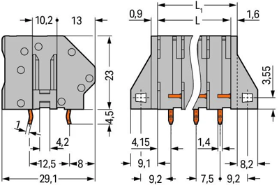 745-303/000-016/999-950 WAGO Leiterplattenklemmen Bild 2