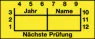 Prüfstatus-Etikett, 1 bis 12, (L x B) 38 x 16 mm, Vinyl, 590-00166