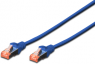 Patchkabel, RJ45-Stecker, gerade auf RJ45-Stecker, gerade, Cat 6, S/FTP, LSZH, 1 m, blau