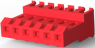 Buchsengehäuse, 6-polig, RM 3.96 mm, gerade, rot, 3-640601-6