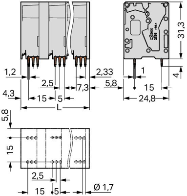 2636-3352 WAGO PCB Terminal Blocks Image 2