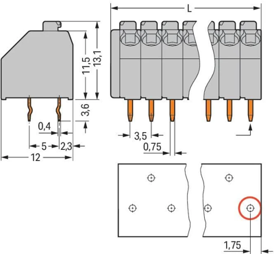 250-204/000-009 WAGO PCB Terminal Blocks Image 2