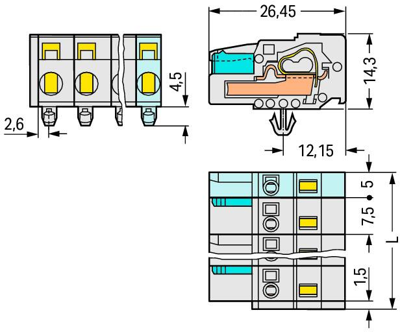 721-208/008-000 WAGO PCB Connection Systems Image 2