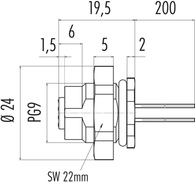 76 4832 3011 00004-0200 binder Sensor-Aktor Kabel Bild 2