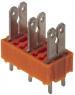 Leiterplattenklemme, 4-polig, RM 7.5 mm, 0,2-2,5 mm², 15 A, Flachstecker, orange, 9500640000
