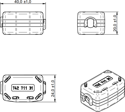 74271131 Würth Elektronik eiSos Ferrite cable cores Image 2