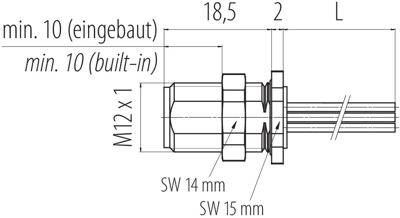 76 1031 1011 00012-0200 binder Sensor-Aktor Kabel Bild 2