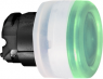 Drucktaster, beleuchtbar, tastend, Bund rund, grün, Frontring schwarz, Einbau-Ø 22 mm, ZB4BW5337