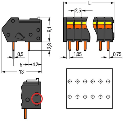 218-102/000-604/997-403 WAGO Leiterplattenklemmen Bild 2