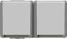 SCHUKO-Doppelsteckdose, grau, 16 A/250 V, Deutschland, IP20, 5UB4725