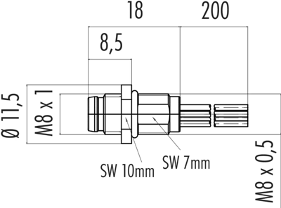 09 3403 00 03 binder Sensor-Aktor Kabel Bild 2