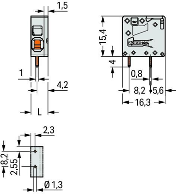 2624-1101 WAGO Leiterplattenklemmen Bild 2