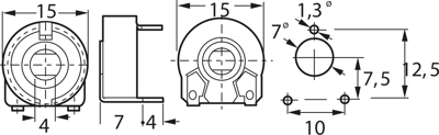 PT 15 NV 2K5 Piher Trimmpotentiometer Bild 2