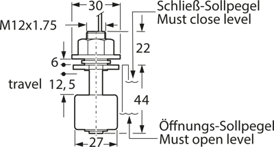 RSF54Y100RC Cynergy3 Schwimmerschalter, Füllstandssensoren Bild 2