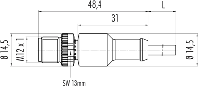 77 3429 0000 80003-0200 binder Sensor-Aktor Kabel Bild 2