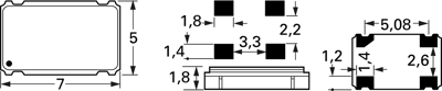 O- 12,000000M-AQO 7050-50-5,0-E-T/TR Auris Oszillatoren