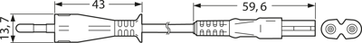 XVI-H03VVH2F2X075-C7/1,80M SW9005 FELLER Netzkabel Bild 2