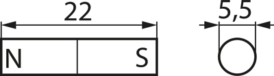 ALNICO500 5,5X22 Standex Electronics Permanentmagnete Bild 3