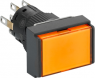 Drucktaster, beleuchtbar, rastend, 2 Wechsler, Bund rechteckig, orange, Frontring schwarz, Einbau-Ø 16 mm, XB6EDF8B2P
