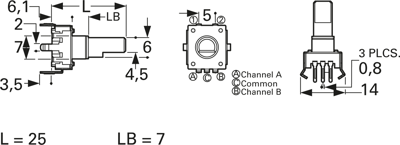 PEC12R-4225F-S0024 Bourns Electronics GmbH Bewegungssensoren Bild 2