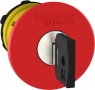 Drucktaster, unbeleuchtet, rastend, Bund rund, rot, Frontring schwarz, Einbau-Ø 22 mm, ZB5AS944D