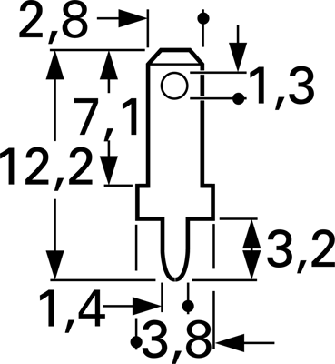 3775A08.68 Vogt Flachstecker