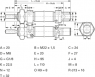 Miniatur-Zylinder, doppeltwirkend, 0,5 bis 10 bar, Kd. 20 mm, Hub 50 mm, 27.24.050