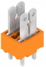 Leiterplattenklemme, 2-polig, RM 5 mm, 0,2-2,5 mm², 15 A, Flachstecker, orange, 9500410000