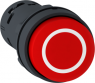 Drucktaster, unbeleuchtet, tastend, 1 Schließer + 1 Öffner, Bund rund, rot, Frontring schwarz, Einbau-Ø 22 mm, XB7NL4532