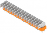 Leiterplattenklemme, 17-polig, RM 5 mm, 0,2-2,5 mm², 15 A, Flachstecker, orange, 9511560000