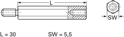 21300312/6 HStronic Abstandsbolzen Bild 2