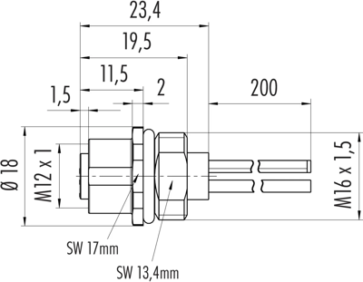 09 0688 700 03 binder Sensor-Aktor Kabel Bild 2