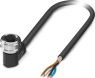 Sensor-Aktor Kabel, M12-Kabeldose, abgewinkelt auf offenes Ende, 4-polig, 5 m, PUR, schwarzgrau, 4 A, 1476838