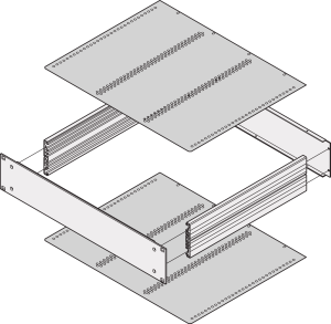 MultipacPRO Abdeckbleche für horizontalen Kartenausbau mit Europakarten, 400 mm