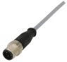 Sensor-Aktor Kabel, M12-Kabelstecker, gerade auf offenes Ende, 3-polig, 0.5 m, PVC, grau, 21348400383005