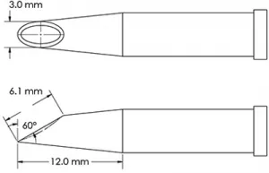 GT4-HF6030V METCAL Soldering tips, desoldering tips and hot air nozzles