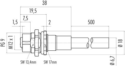 70 3734 706 04 binder Sensor-Aktor Kabel Bild 2