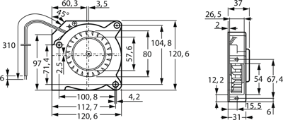 RL 90-18/12 N ebm-papst Radiallüfter Bild 2