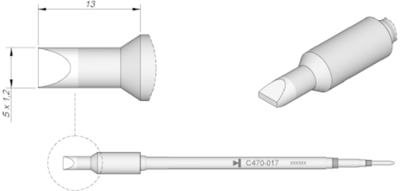 C470017 JBC Soldering tips, desoldering tips and hot air nozzles