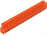 Buchsenleiste, 21-polig, RM 5.08 mm, gerade, orange, 232-181