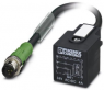 Sensor-Aktor Kabel, M12-Kabelstecker, gerade auf Ventilsteckverbinder DIN form A, 3-polig, 0.3 m, PUR, schwarz, 4 A, 1434882