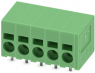 Leiterplattenklemme, 5-polig, RM 5 mm, 0,2-4,0 mm², 24 A, Federklemmanschluss, grün, 1991008