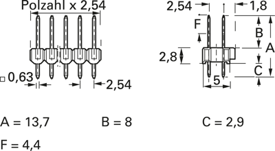 826658-7 AMP PCB Connection Systems