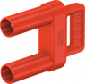 Ø 4 mm Verbindungsstecker mit federnden MULTILAM, CAT II, rot