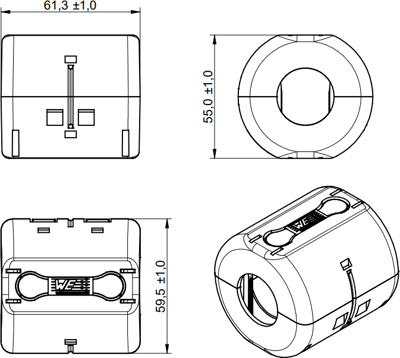 74271251 Würth Elektronik eiSos Ferrite cable cores Image 2