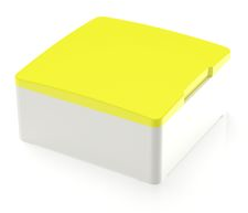 Stößel, quadratisch, (L x B x H) 8.7 x 18 x 18 mm, gelb, für Kurzhubtaster, 5.05.512.021/2400