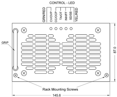 19-INCH 2U FRONT PLATE KIT INCL. HANDLE CAMTEC Zubehör für Stromversorgungen