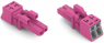 Buchse, 2-polig, Federklemmanschluss, 0,25-1,5 mm², pink, 890-282/080-000